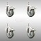 Service Caster 4 Inch 316SS Gray Polyurethane Wheel Swivel 10mm Stem Caster Set Lock Brake SCC-SS316TSTTL20S414-PPUB-M1015-4 - alternate 1